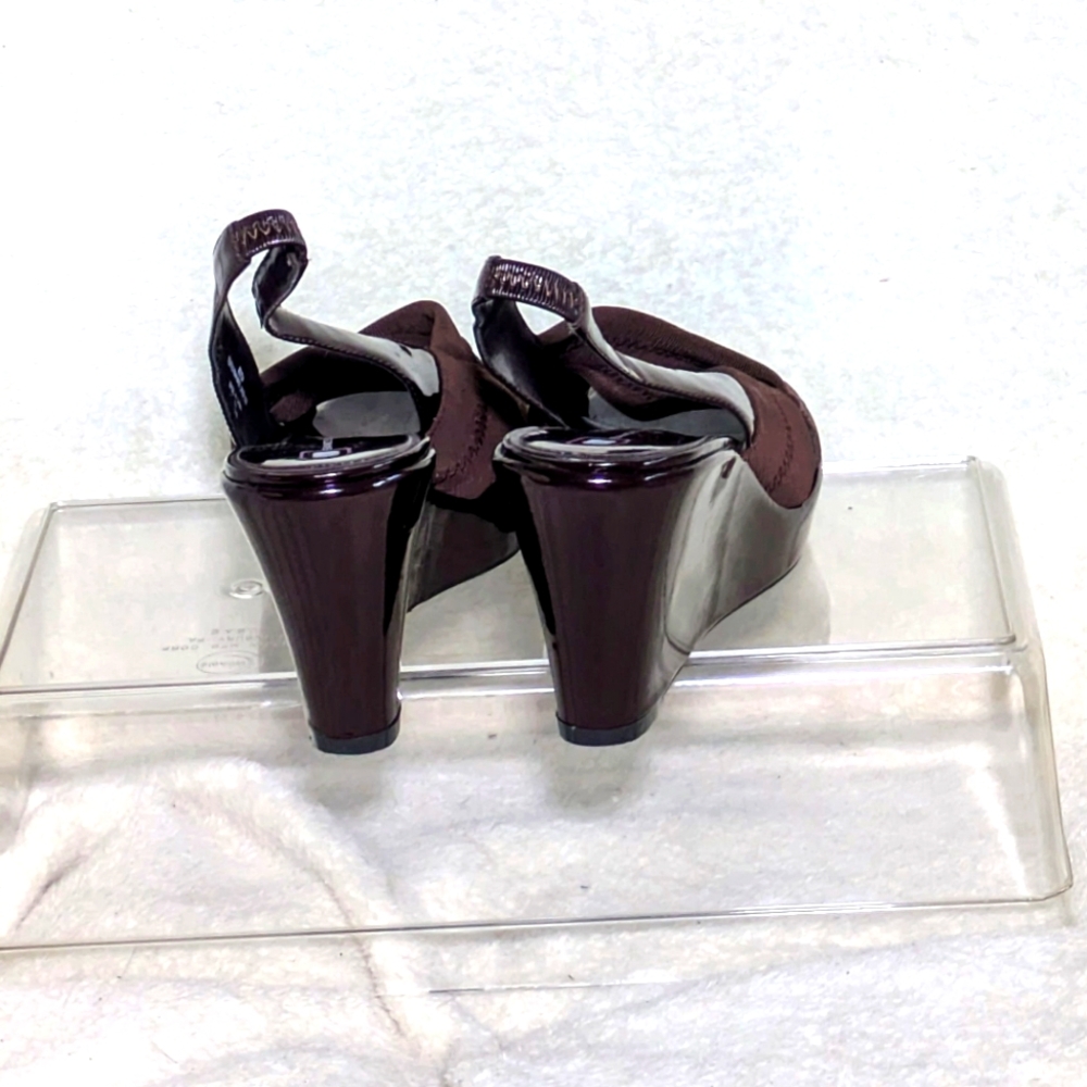 Women's Bandolino Wedge Platform Sandals, Brown, Summer Casual, Sz 7 - Picture 5 of 8